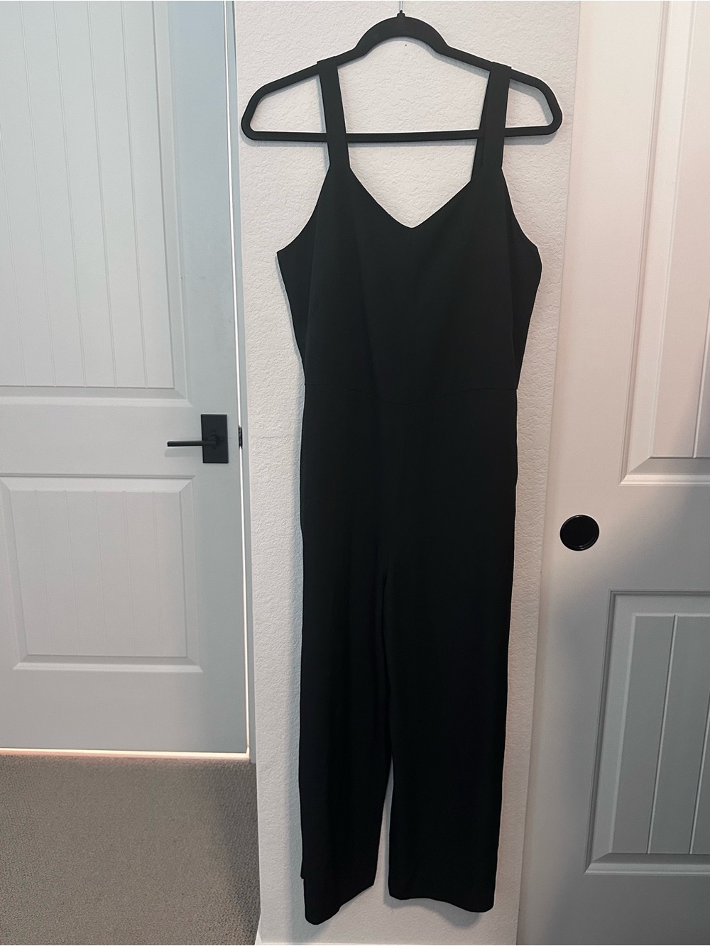 Everlane Black Triacetate Wide-Leg Jumpsuit Size 6